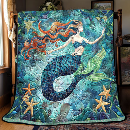 Mermaid Turquoise WP2208017CL Quilt