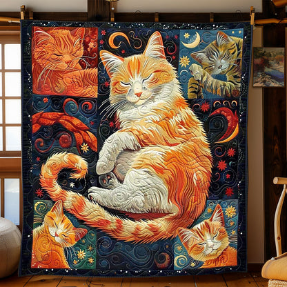 Moon Orange Cat WP2008038CL Quilt