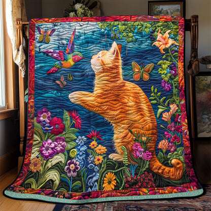 Naughty Orange Cat WP2208021CL Quilt