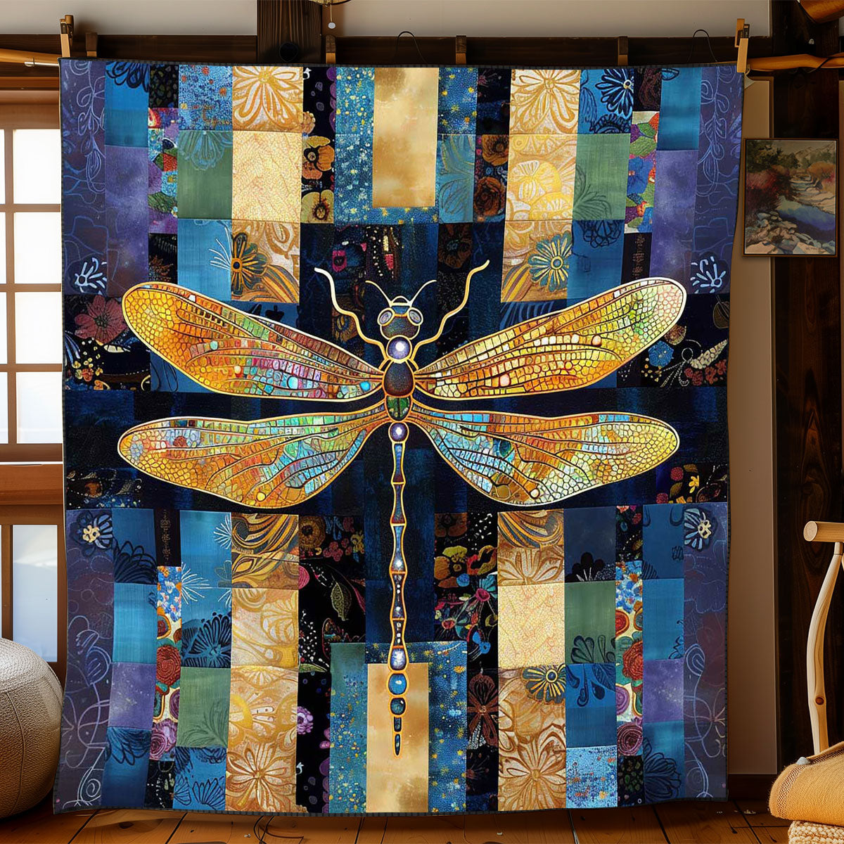 Patchwork Dragonfly WP2108047CL Quilt