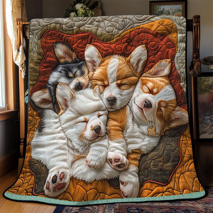 Puppy Corgi Heaven WP0409035CL Quilt