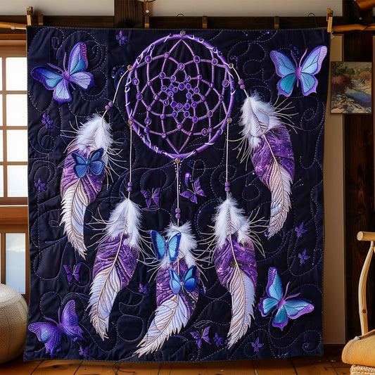 Purple Butterfly Dreamcatcher WP2008045CL Quilt