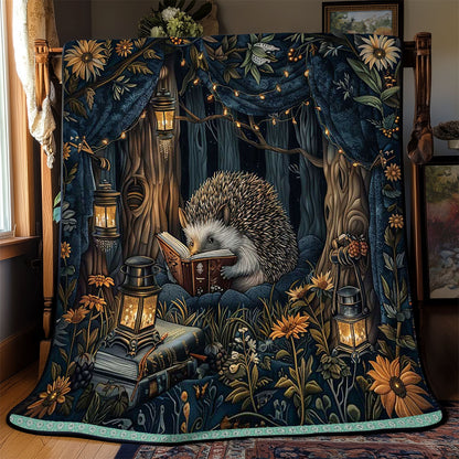 Reading Night Hedgehog WP0509038CL Quilt