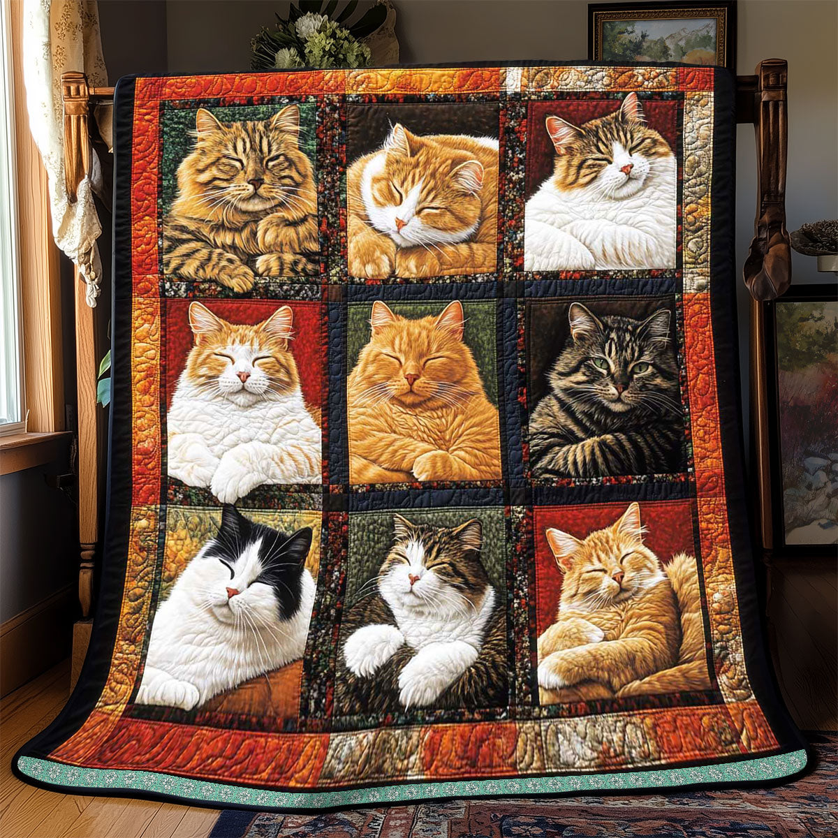 Sleeping Cat Collection WP0708028CL Quilt