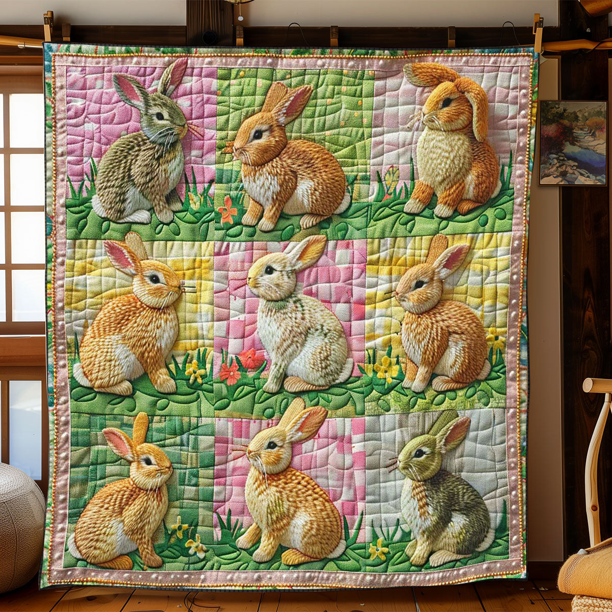 Spring Bunny WP2108038CL Quilt