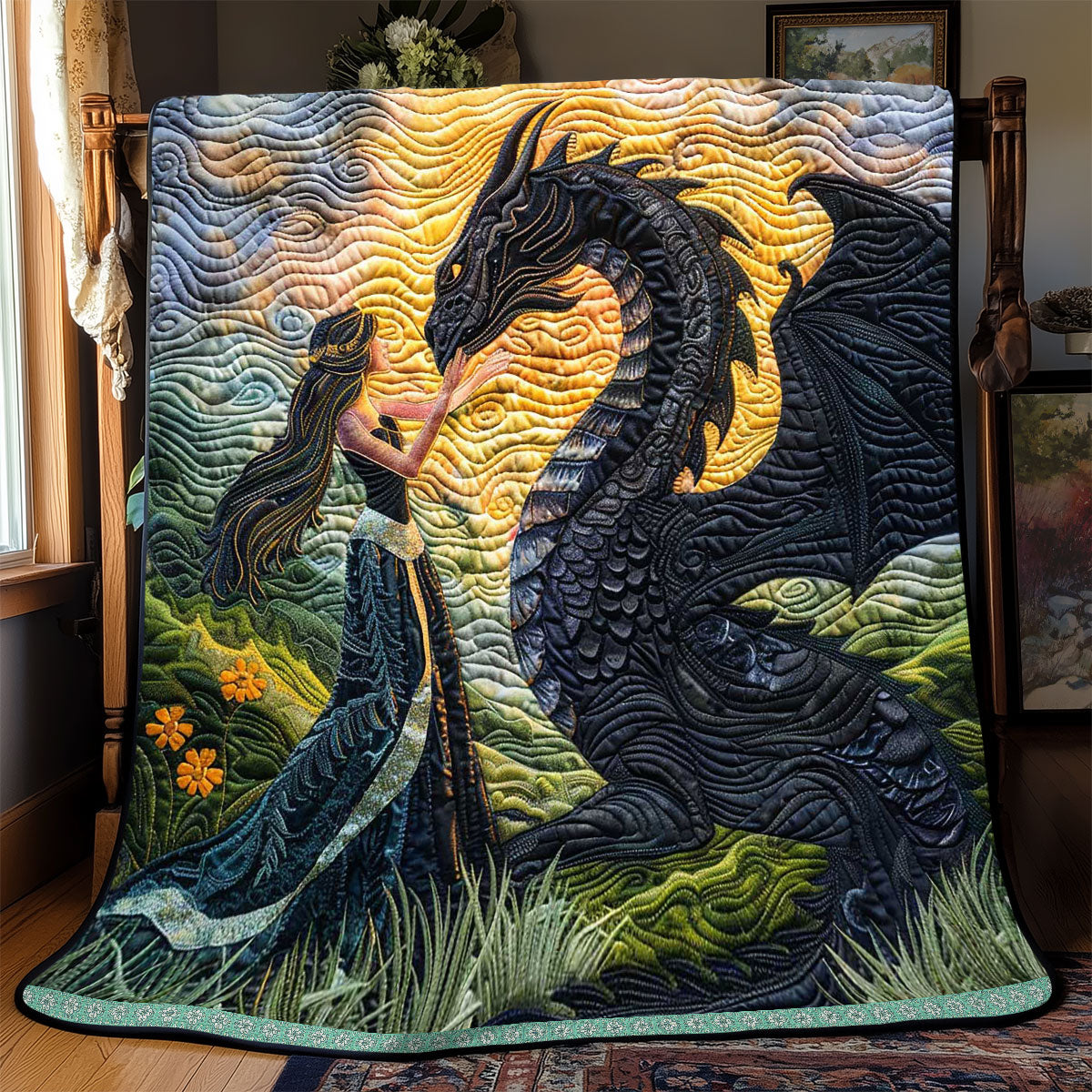 Sunrise Dragon Princess WP0409047CL Quilt