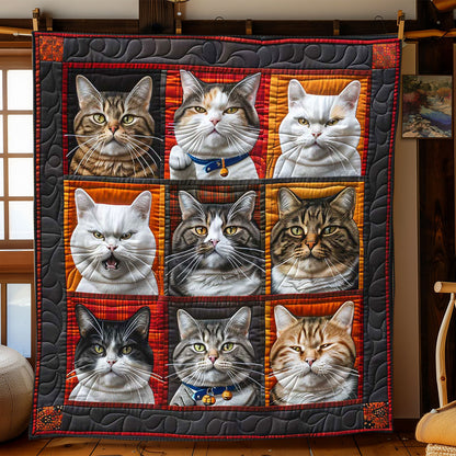 Surprised Cat Collection WP1408016CL Quilt