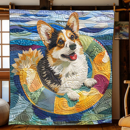 Swimming Corgi WP2108042CL Quilt