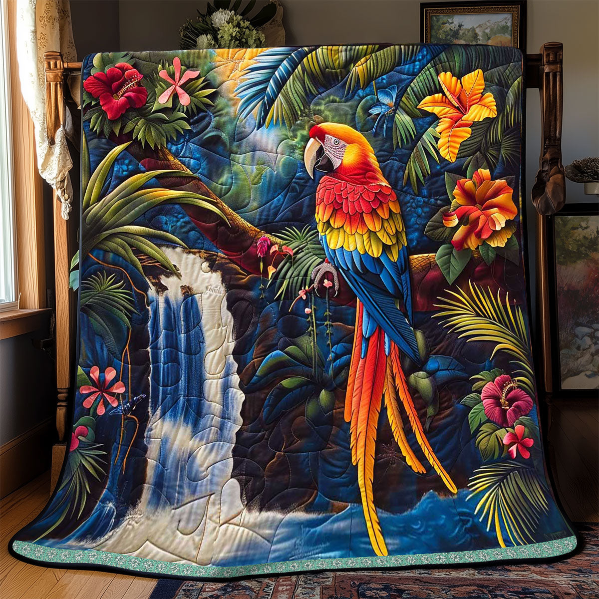 Tropical Parrot WP0909038CL Quilt