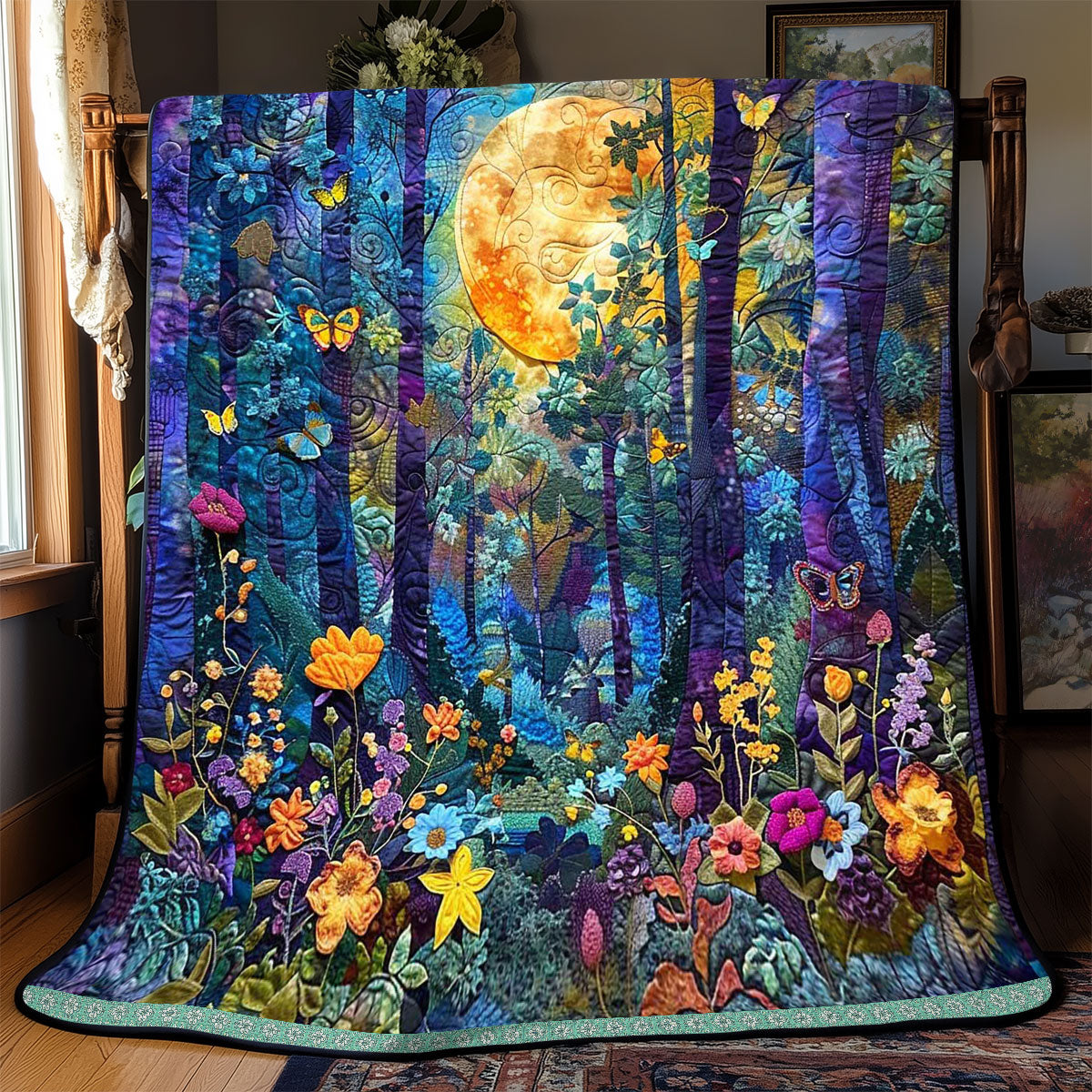 Vibrant Forest Moonlight WP0509049CL Quilt