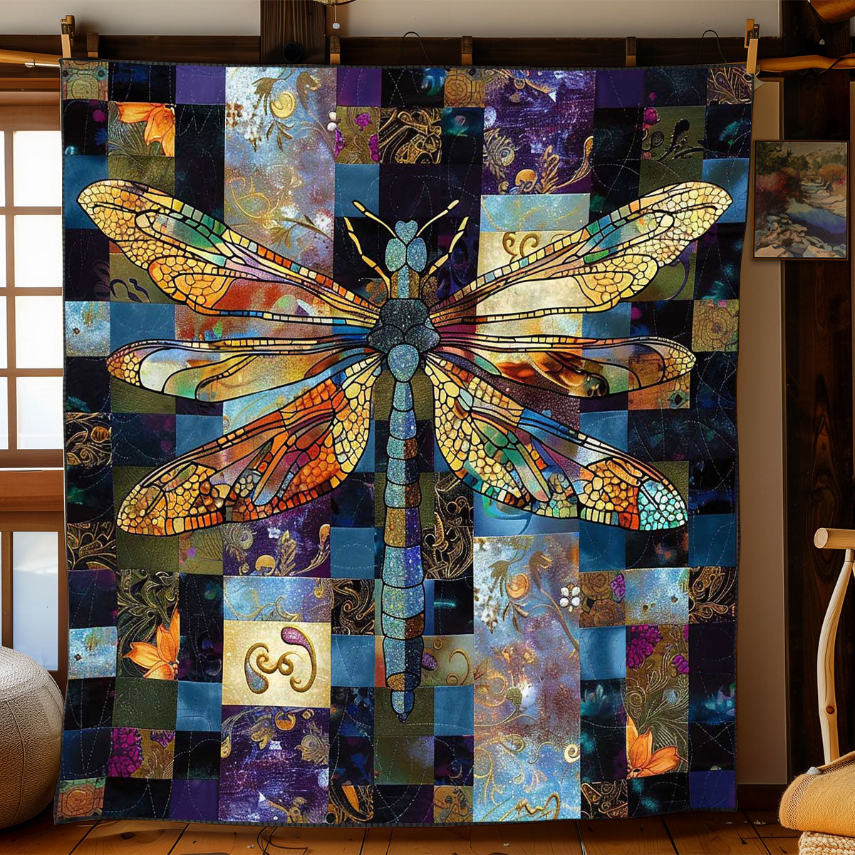 Whimsical Dragonfly WP2108045CL Quilt