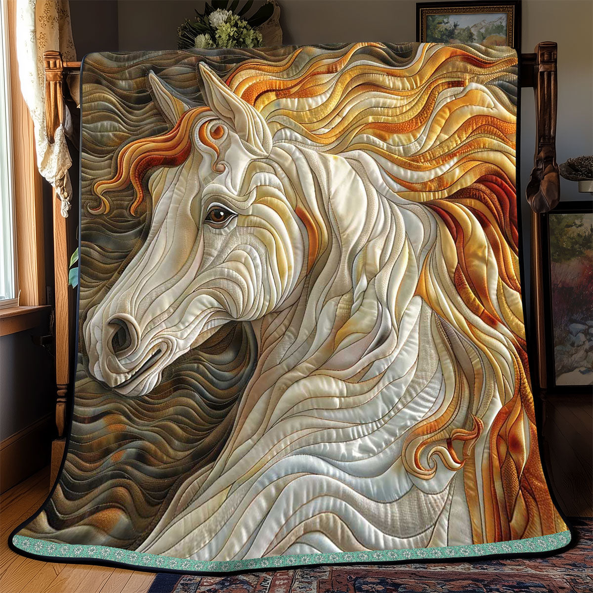 Wild White Horse WP0509054CL Quilt