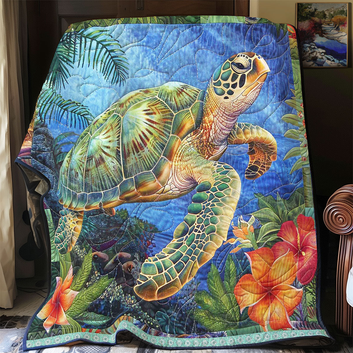 Hawaiian Turtle WP3007014CL Quilt