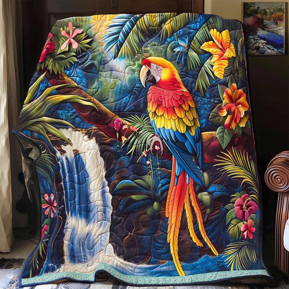 Tropical Parrot WP0909038CL Quilt
