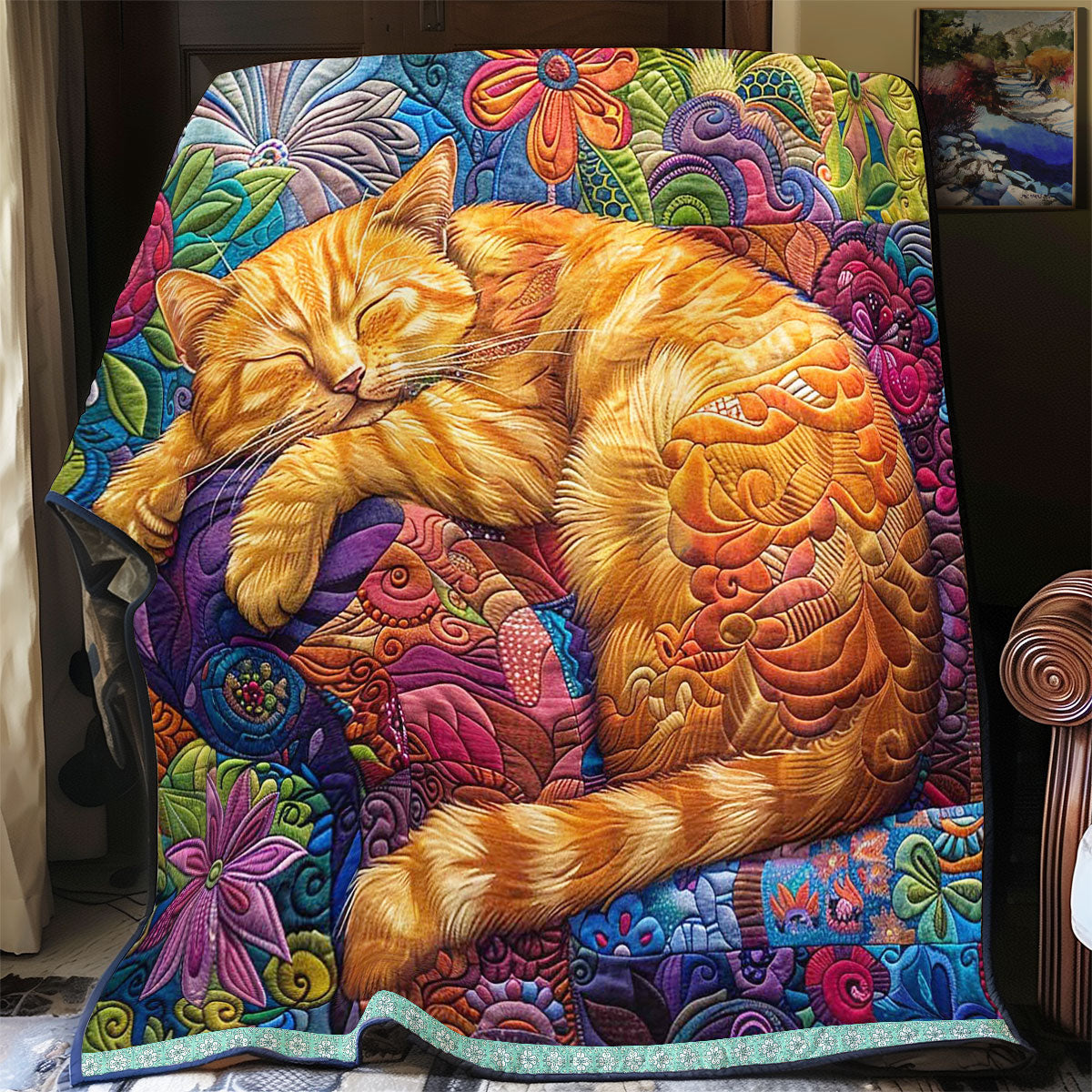 Vibrant Chilling Cat WP0909035CL Quilt