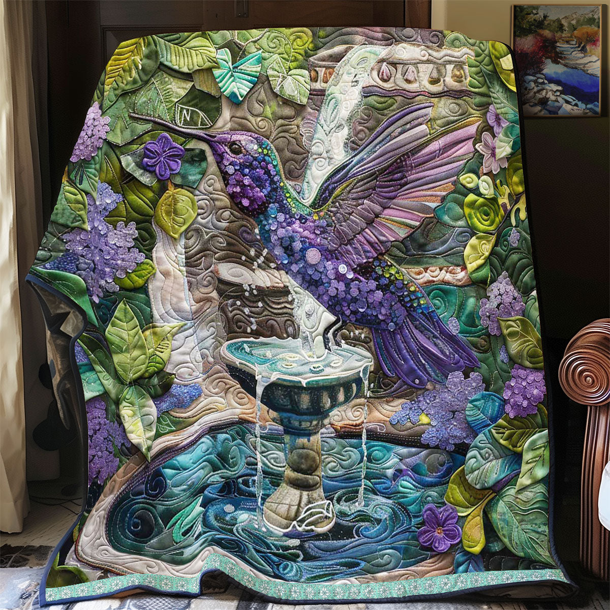 Violet Garden Hummingbird WP0909022CL Quilt