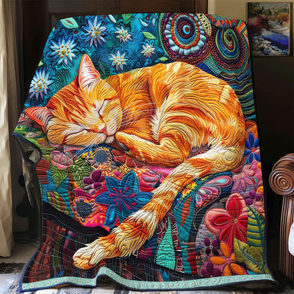 Wonderland Orange Cat WP0909036CL Quilt