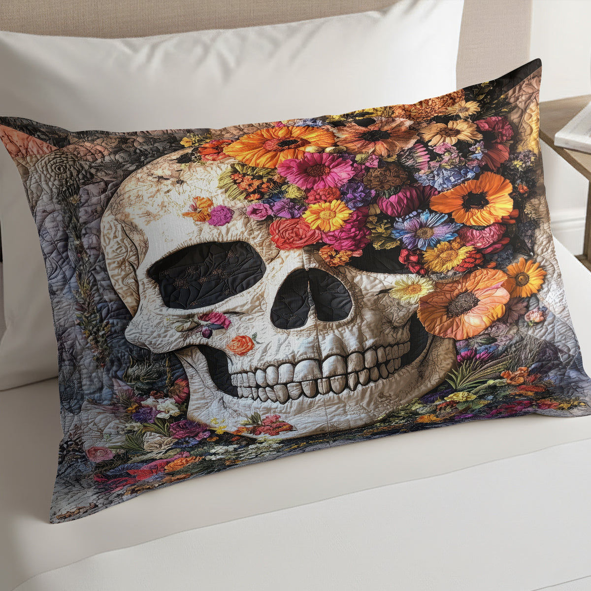 Skull WU0910004CL Quilted Bedding Pillow Case
