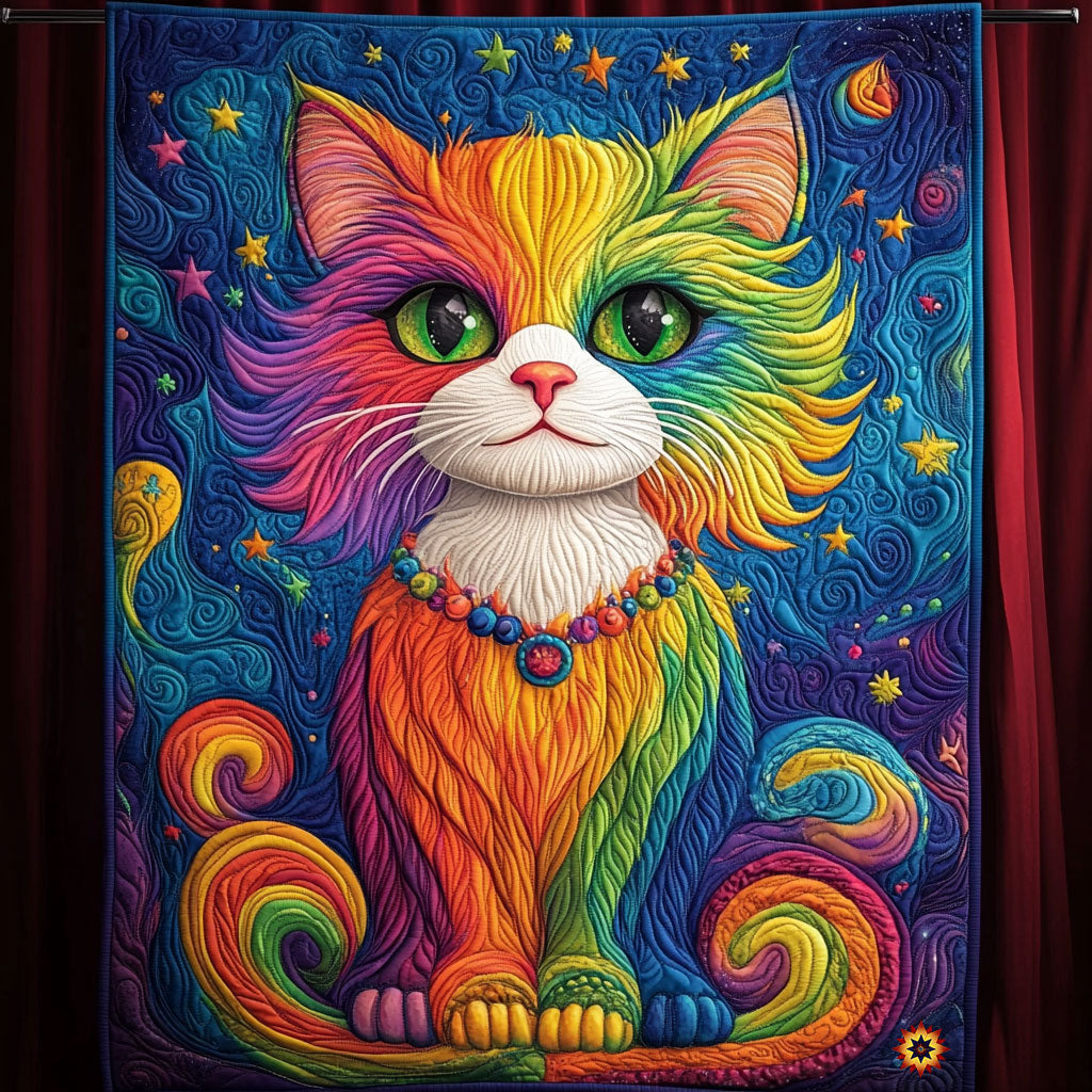 Rainbow Cat WY3010014CL Quilt