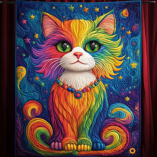 Rainbow Cat WY3010014CL Quilt