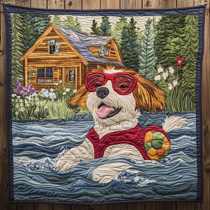 Beagle Summer Vacation WP1709035CL Quilt