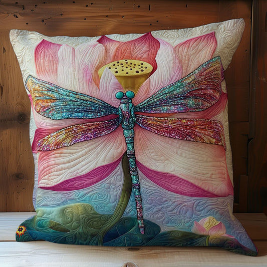 Dragonfly And Lotus WY1612061CL Quilt Pillow Case