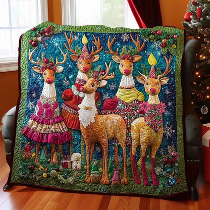 Reindeer Family WY2511021CL Quilt