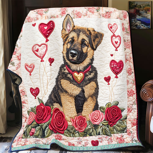 Valentine Day German Shepherd WX1312050CL Quilt