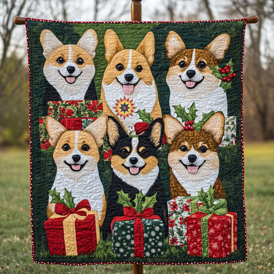 Corgi's Holiday Surprises WN0910059CL Quilt