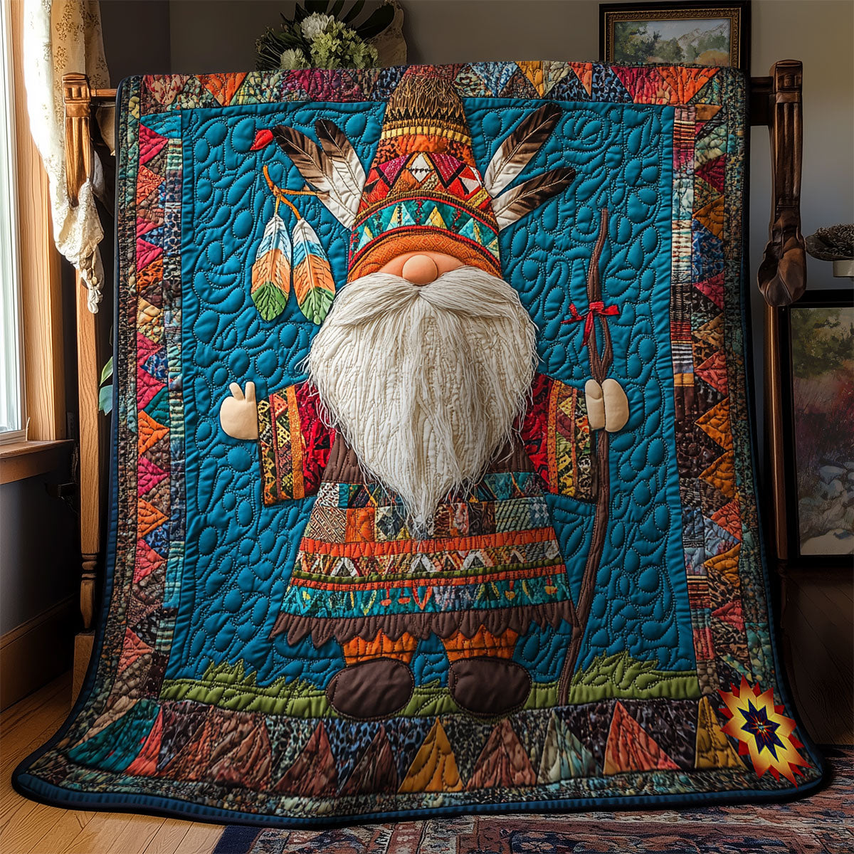 Native American Gnome WY1211022CL Quilt