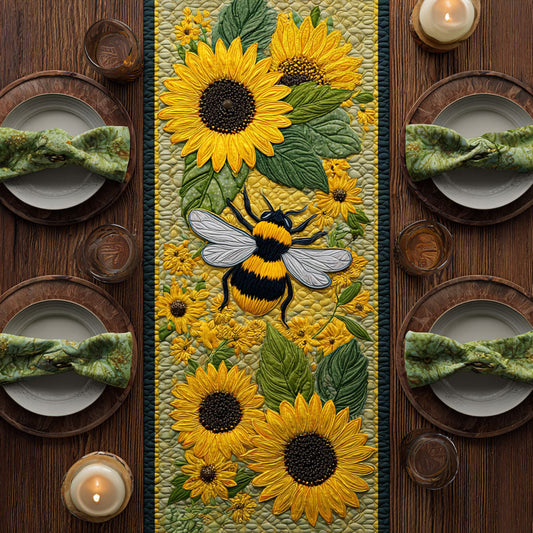 Sunflower Bee CW0707048CL Quilted Table Runner