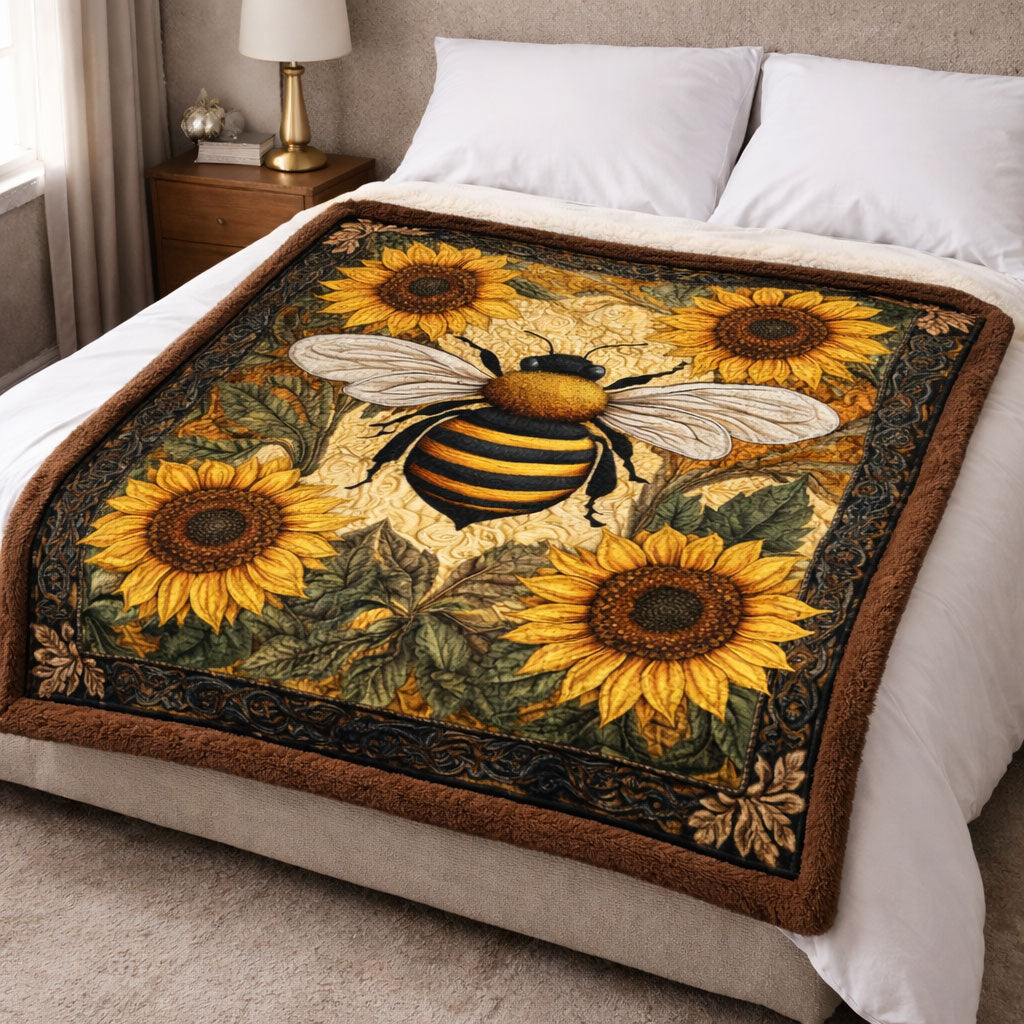 Sunflower & Honeybee KL2101004CL Faux Fur Throw Blanket