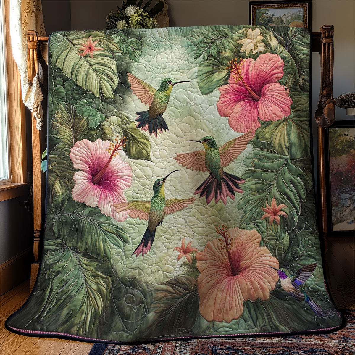 Blooming Hummingbird WN0811003CL Quilt