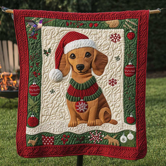 Dachshund's Christmas Joy WN0910028CL Quilt