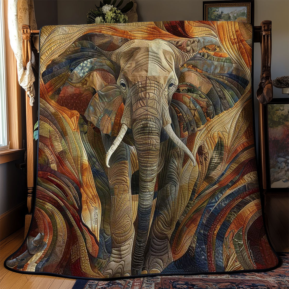 Earth Tones Elephant WN3010028CL Quilt