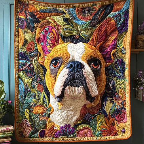 Bulldog Flower WT0810025CL Quilt