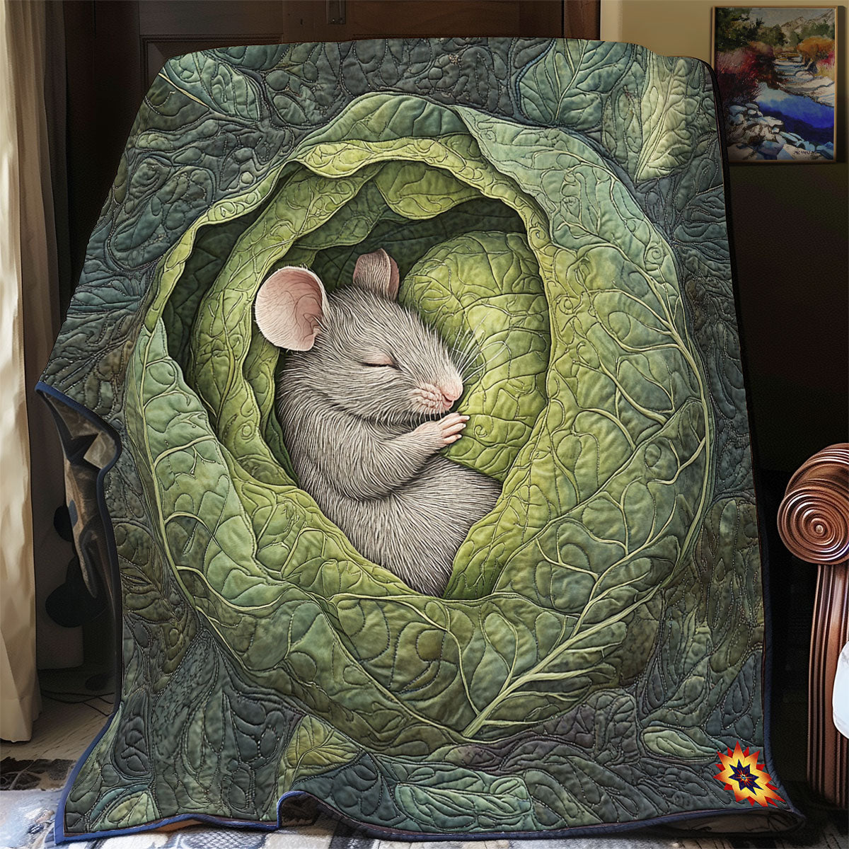 Cabbage Sleep Mouse WY1411046CL Quilt
