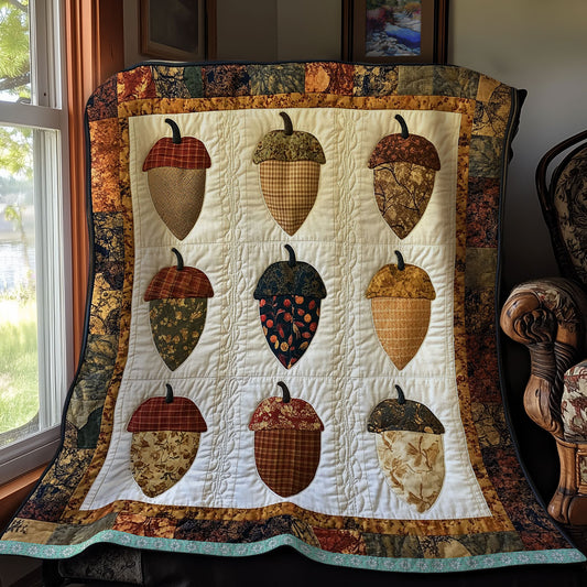 Autumn Acorn Illustration WT2709006CL Quilt