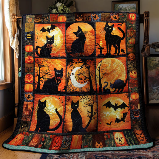 Pumpkin Cat Halloween WN1309064CL Quilt