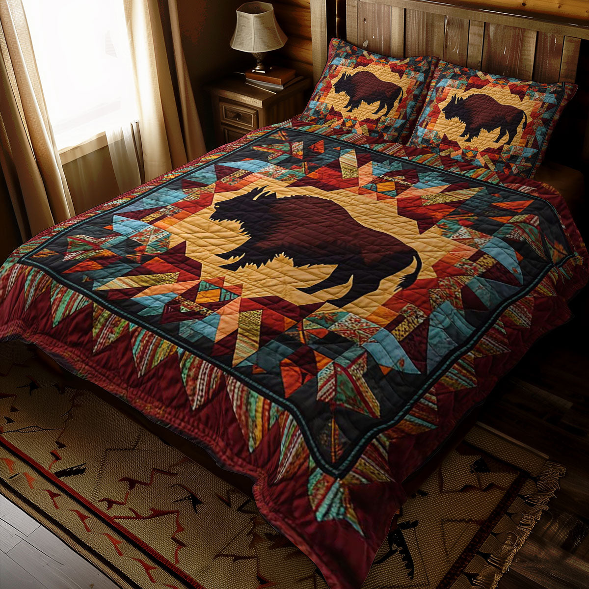 Native American Bison WJ0310029CL Duvet Cover Set