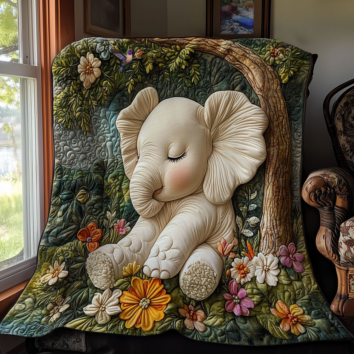 Sleep Baby Elephant WY1511030CL Quilt