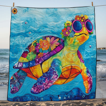 Colorful Flower Turtle WY2511039CL Quilt