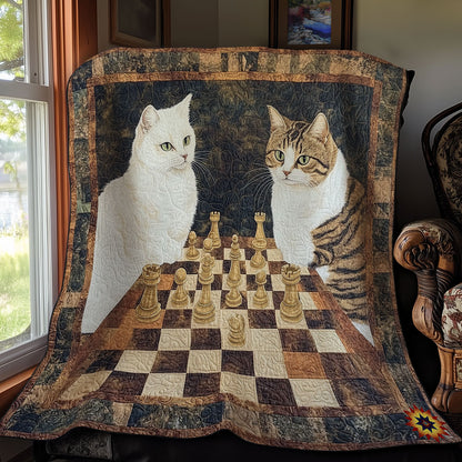 Chess Playing Cat WY2211031CL Quilt