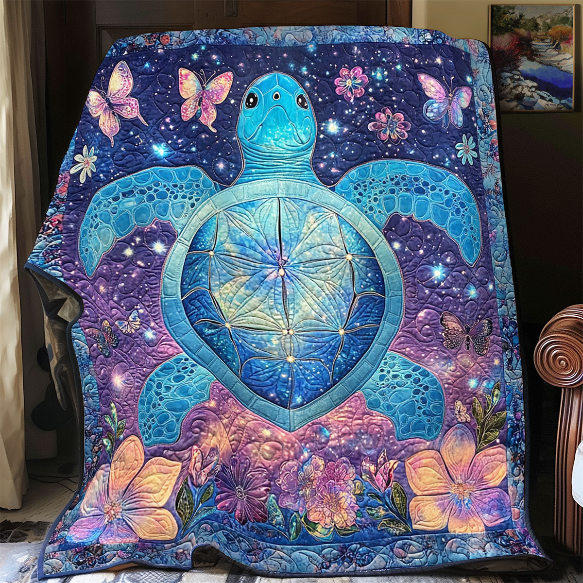 Turtle In Magical Ocean WY1302007CL Quilt