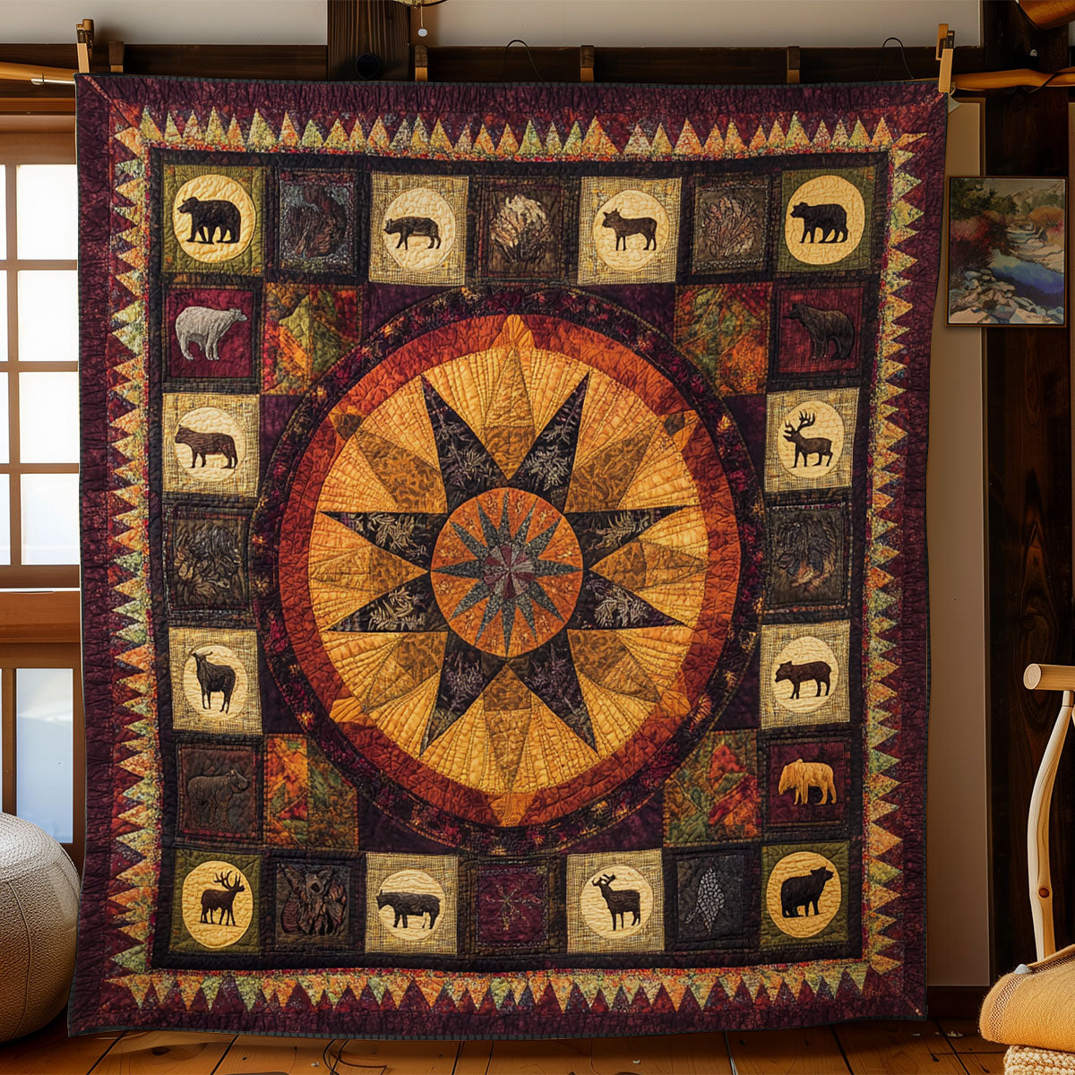 Native American Animal WY0301054CL Quilt