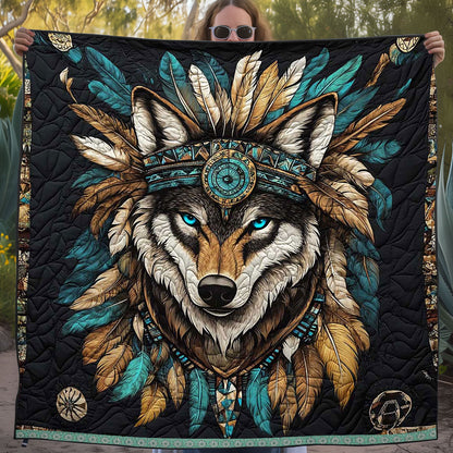 Native American Wolf WJ2709014CL Quilt