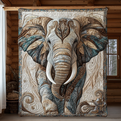 Rustic Elephant XR0310022CL Quilt