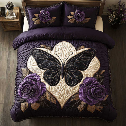 Butterfly Purple Bloom WP0801004CL Duvet Cover Set