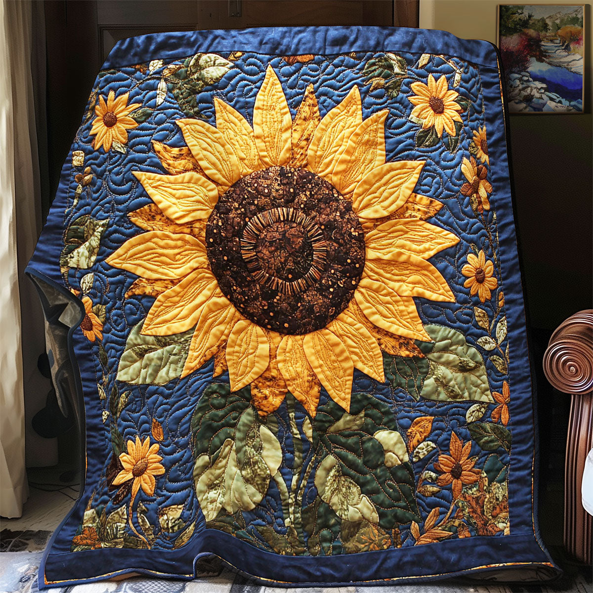 Majestic Sunflower WY1502062CL Quilt