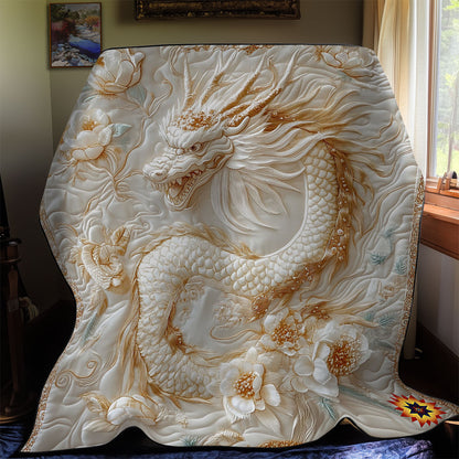 White Asian Dragon WY0612020CL Quilt